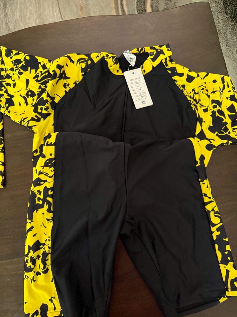 Yellow & Black Performance Rash Guard Set